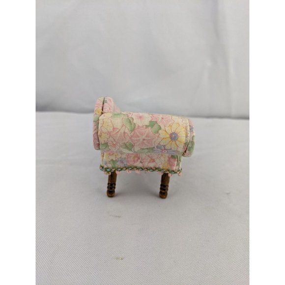 Vtg Dollhouse Miniature 1:12 Victorian Chaise Lounge Artist Nancy Maxwell 2004 - Picture 3 of 8